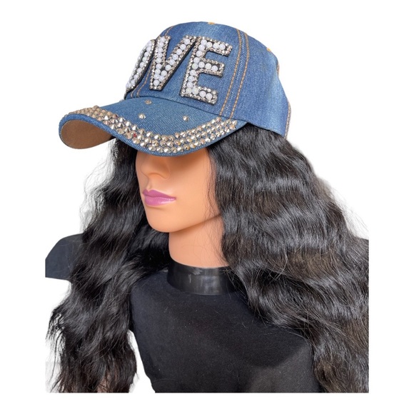 Love Yours Rhinestone Pearl Cap - Picture 4 of 6